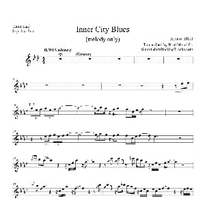 萨克斯谱 | Inner City Blues 次中音萨克斯\高音萨克斯