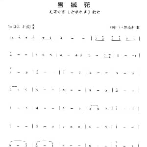 二胡谱 | 雪绒花