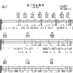 走了你还有谁 吉他谱 南风 夏英峰 夏英峰