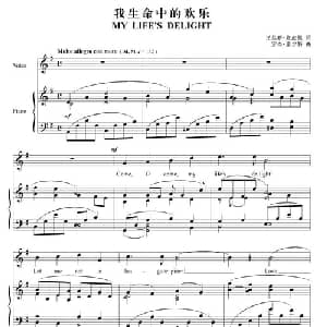 我生命中的快乐_外国歌谱