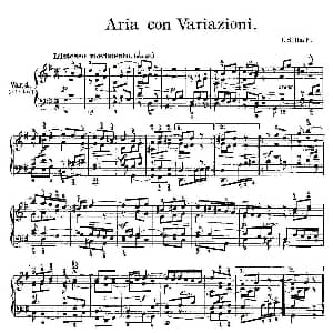 Aria con Variazioni 之四 钢琴谱 J.S.Bach