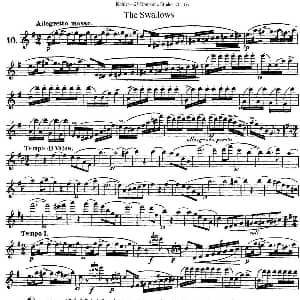 长笛曲谱 | 25首浪漫练习曲作品66号 NO.10 Kohler 柯勒