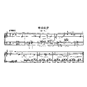 奇异的梦 钢琴谱