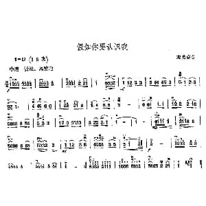 二胡谱 | 假如你要认识我