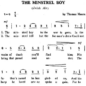 THE MINSTREL BOY 爱尔兰 _外国歌谱