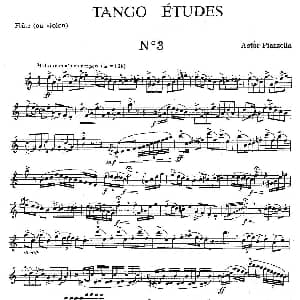 长笛曲谱 | Tango Etudes 之三 Piazzolla 皮亚佐拉