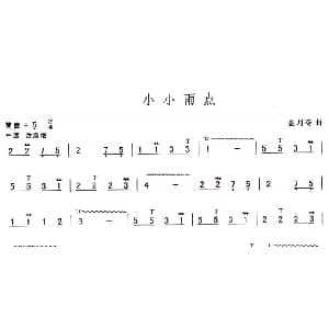 葫芦丝谱 | 小小雨点 金月苓