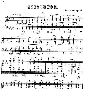 Nachtstücke Op 28 钢琴谱 狄奥多 柯希纳