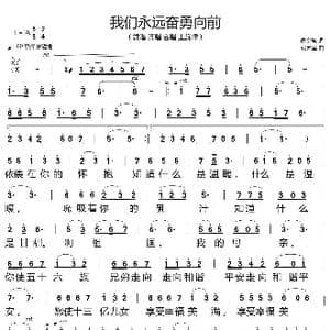 我们永远奋勇向前_歌谱投稿_词曲:唐金城 张艺军