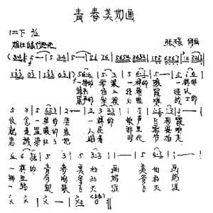青春美如画_歌曲简谱_词曲:张璟 张璟
