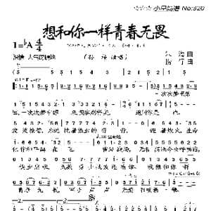 想和你一样青春无畏_歌曲简谱_词曲:朱海 捞仔