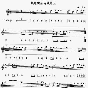 萨克斯谱 | 风中有朵雨做的云 线简谱对照版