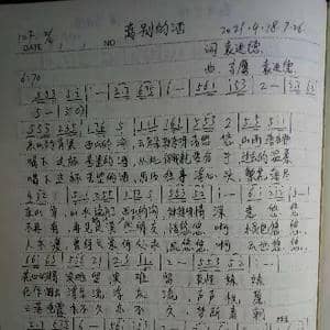 离别的酒_歌谱投稿_词曲:袁进德 高膺 袁进德