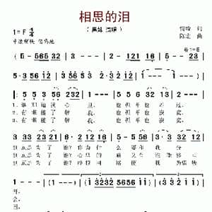 相思的泪_歌谱投稿_词曲:情缘 陈宏