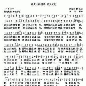 红火火的日子 红火火过_歌曲简谱_词曲:茅海卫 黎强 汪天亮