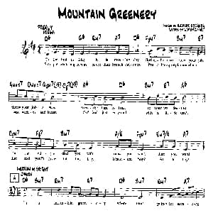 MOUNTAIN GREENERY 降B爵士乐谱