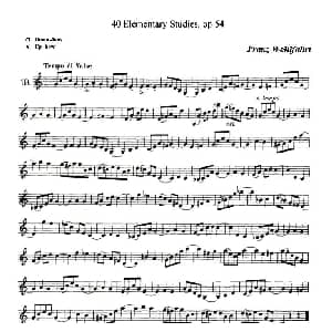 小提琴谱 | 40首小提琴初级技巧练习曲之19 弗朗茨 沃尔法特