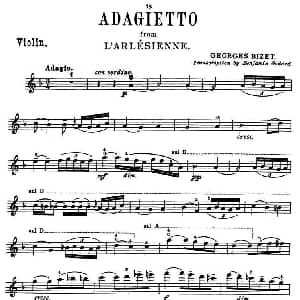 小提琴谱 | ADAGIETTO FROM L'ARLESIENNE 克莱斯勒