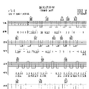 爱火烧不尽 吉他谱 刘德华 刘德华 徐嘉良