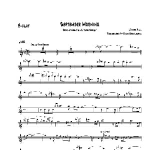 萨克斯谱 | September Morning 次中音萨克斯