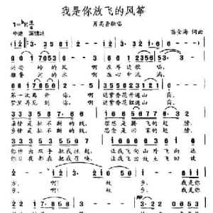 我是你放飞的风筝_民歌简谱_词曲:苗金海 苗金海