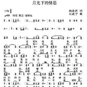 月光下的情思_民歌简谱_词曲:韩晓辉 刘敖宁