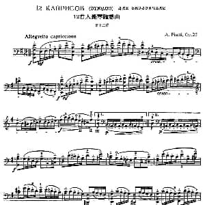 A. Piatti 12 Caprice Op.25 皮阿蒂 12首大提琴随想曲 第十二