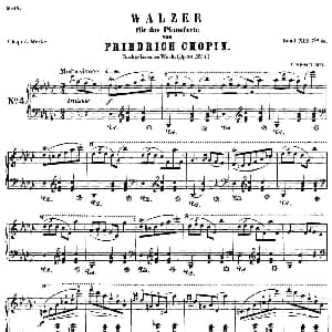 降G大调圆舞曲Op.70 1 钢琴谱 肖邦