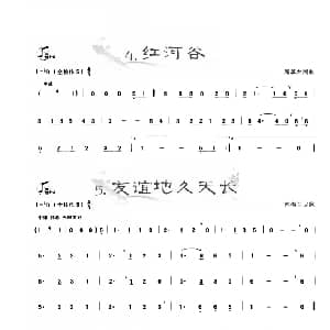 葫芦丝谱 | 葫芦丝曲精选 红河谷 友谊地久天长 四季歌 王甲坤 王甲华编著