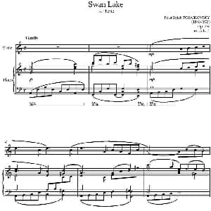 小提琴谱 | Swan Lake 天鹅湖 小提琴 钢琴伴奏 柴可夫斯基