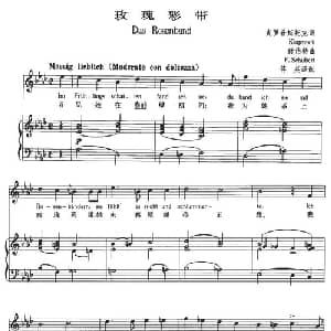 玫瑰彩带 德国 _外国歌谱_词曲:克罗普斯托克 舒伯特曲 蒋英译配