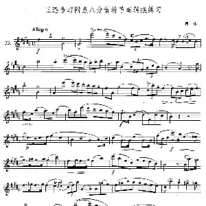 萨克斯谱 | 萨克斯练习曲合集 4 —33 三连音与附点八分音符节奏转换练习 费林