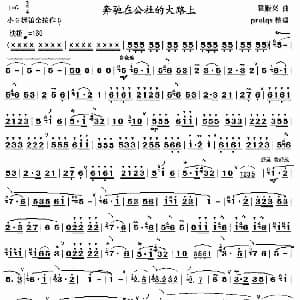 笛子谱 | 奔驰在公社的大路上 霍殿兴