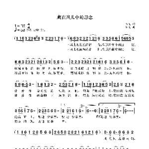 藏在风儿中的思念_歌曲简谱_词曲:袁龙 袁龙