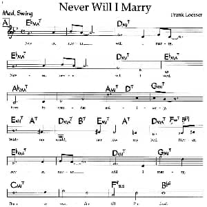Never Will I Marry 钢琴谱