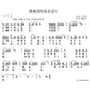 夜晚到外滩去看灯_歌谱投稿_词曲:芮彭年 胡德顺