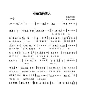 你是我的情人_通俗唱法乐谱_词曲:曹中新 曹中新