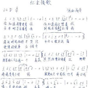 红尘情歌_歌谱投稿_词曲:高安 高安