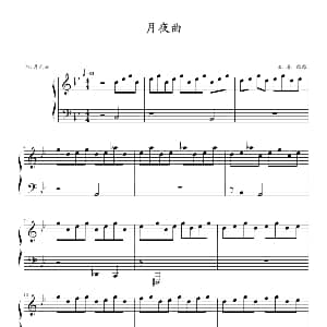 月夜曲 钢琴谱 维维