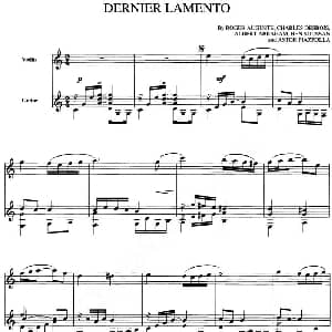 小提琴谱 | DERNIER LAMENTO 最后的话 小提琴 吉他 皮亚佐拉