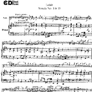 小提琴谱 | Violin Sonata No.3 In D Major 小提琴 钢琴伴奏