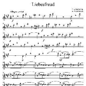 萨克斯谱 | Liebesfreud 四重奏中音萨克斯分谱
