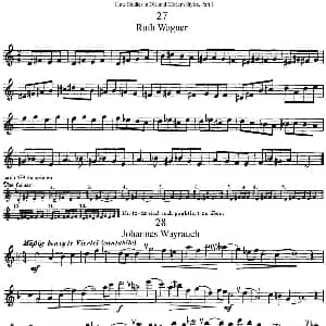 长笛曲谱 | 斯勒新老风格长笛练习重奏曲 第一部分 NO.27 NO.31 Siegfried Thiele S. 斯勒