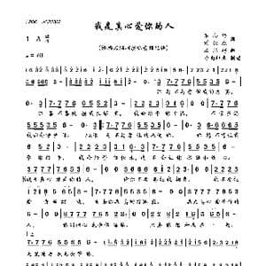 我是真心爱你的人_歌曲简谱_词曲:石满巧 刘钦杰 石满巧