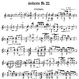 darr andante no3 吉他谱