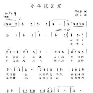 今年该回家_民歌简谱_词曲:韩水平 方广良