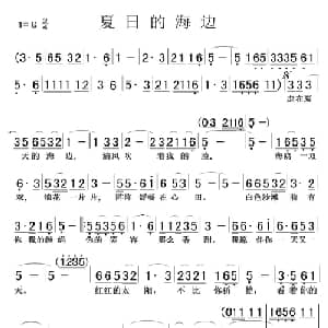 夏日的海边_通俗唱法乐谱