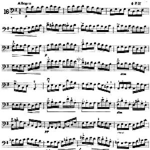 鲍斯特列姆大提琴练习曲 16 19