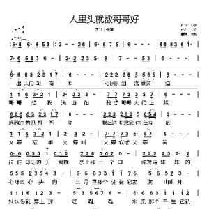 人里头就数哥哥好_歌谱投稿_词曲:少东 少东
