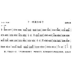 二胡谱 | 十一种换弦练习